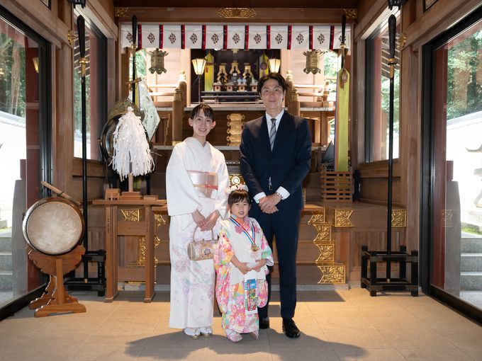 社殿での記念撮影
